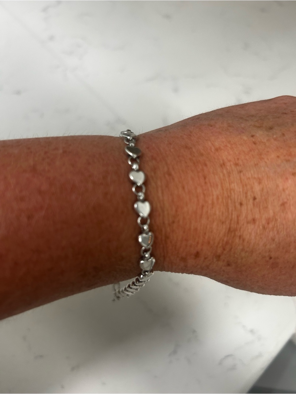 Tiffany & Co. Vintage Sterling Silver Heart Link Bracelet